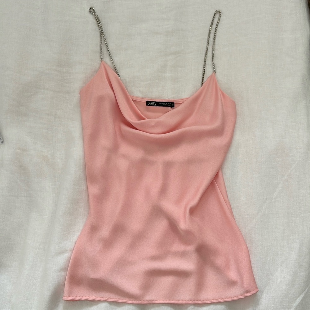 Pink flowy top